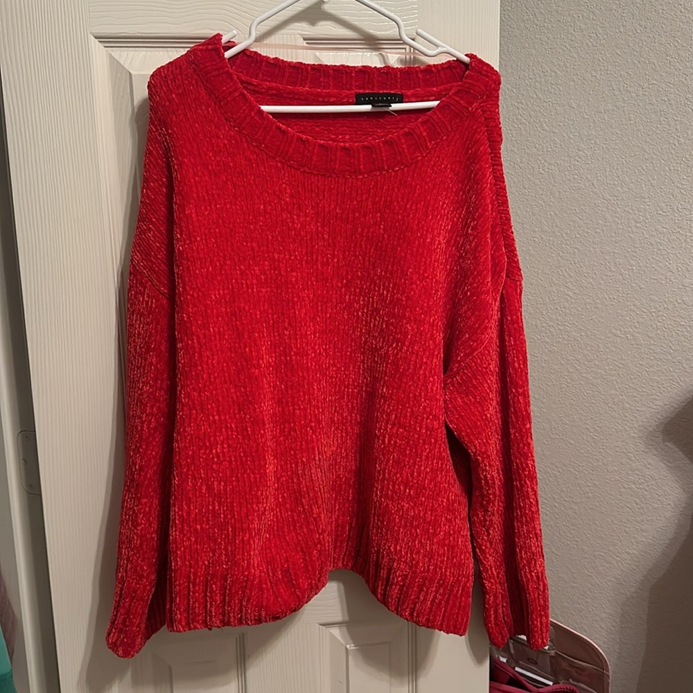 sanctuary chenille red sweater